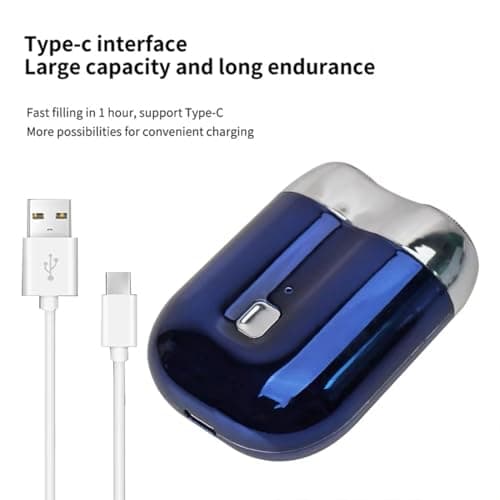 Mini Electric Shaver, IPX-7 Waterproof Razor Portable Mini Electric Men's Shaver (Green) 6