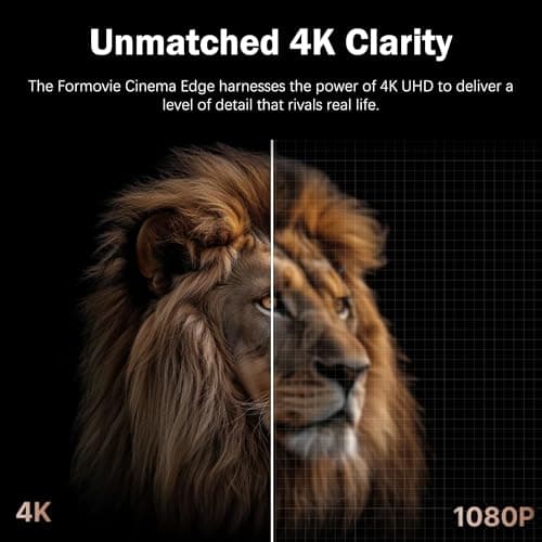 Formovie Cinema Edge 4K UHD Ultra Short Throw Projector, Google TV UST Laser Projector with Licensed Netflix, HDR10 150" ALPD Laser TV, Dolby Audio DTS-H for Home Theater 7