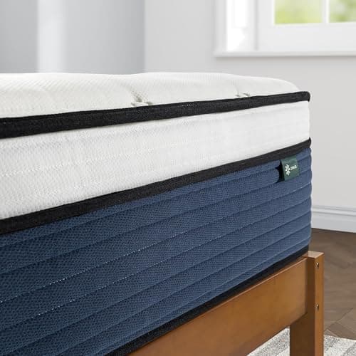 ZINUS 12 Inch Comfort Support Hybrid Mattress [New Version], Queen, Fiberglass Free, Medium Plush, Motion Isolation, Certified Safe Foams & Fabric, Mattress in A Box 9