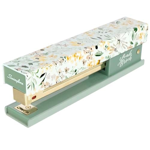 Swingline Stapler by Leah Bisch, 20 Sheet Capacity, Full Strip, Wildflowers, Colorful Fashion Design (S700034)