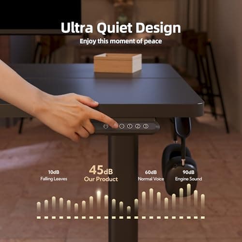 INNOVAR 48" Electric Standing Desk, Work & Gaming, Black 8