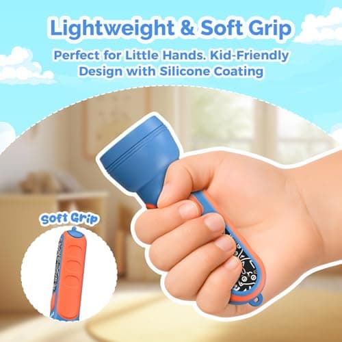 ETENWOLF L1 Rechargeable Flashlight for Kids,LED Flashlight with Fun DIY Stickers, 6 Light Modes, Adjustable Brightness, 1500mAh Battery, IPX5 Waterproof Flashlight for Camping, Home & Emergency 7
