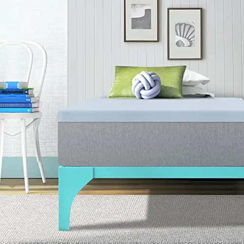 3 Inch Memory Foam Mattress Topper Cooling Gel Infused Mattress Topper Ventilated Design Pressure-Relieving Layers CertiPUR-US Certified,Full Blue