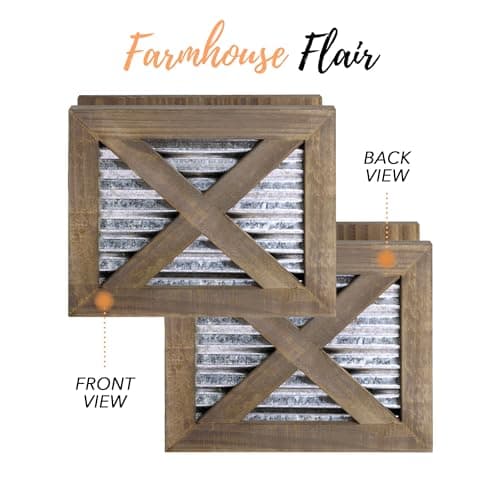 Autumn Alley Farmhouse Napkin Holder Wooden- Upright - Classic Barn Door Design with Galvanized Metal - Rustic Napkin Holder for Farmhouse Kitchen Décor - Country Kitchen Accessories 8