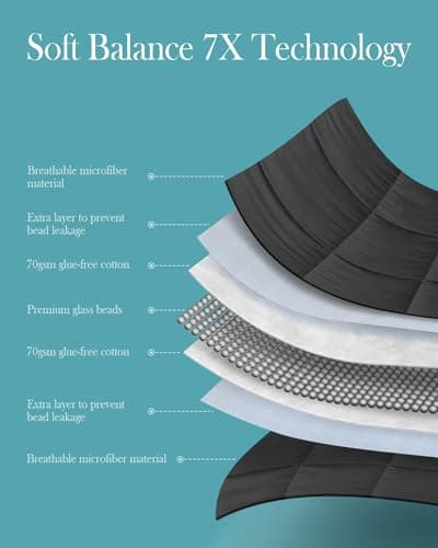 Topblan Weighted Blanket Queen Size 15lbs, Cozy Cooling Weighted Blanket for Adults, Soft Breathable Heavy Blanket for Bed Sofa All Season, Machine Washable, 60 x 80 inches, Black 5