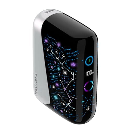 2026 "Galaxy" Portable Charger with Built in Cables, 12000mAh Portable Charger, Travel Essentials Power Supply 3A High Speed Power Bank for iPhone Samsung Pixel Moto - Gifts for Your Family & Friends