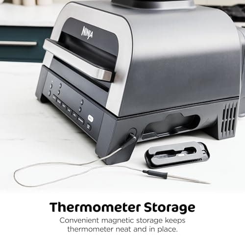 Ninja DG551 Foodi Smart XL 6-in-1 Indoor Grill with Air Fry, Roast, Bake, Broil, & Dehydrate, Foodi Smart Thermometer, 2nd Generation, Black/Silver 5