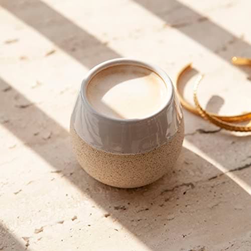 Ceramic Espresso Cups Set of 4, 4.5oz capacity - Small Modern Coffee Cups - Dishwasher Safe Cortado Macchiato Coffee Mugs for Nespresso Machine - Demitasse Cups - Espresso Accessories - Expresso Cup 7