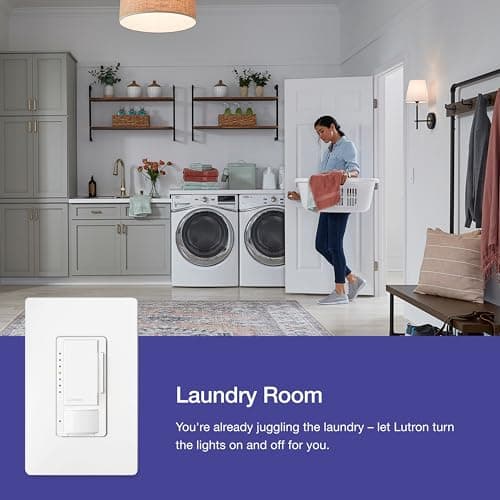 Lutron Maestro LED+ Motion Sensor/Dimmer Switch | 150W LED | Single Pole/Multi-Location | MSCL-OP153M-SW | Snow 3