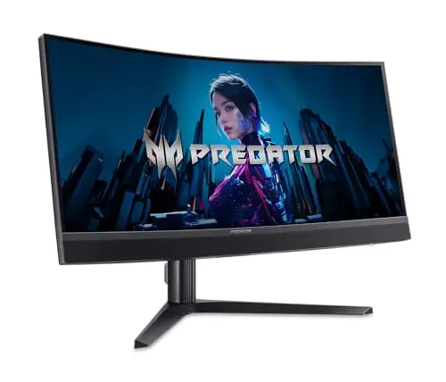 acer Predator Gaming 1500R Curved Monitor | 34" UWQHD 3440 x 1440 MiniLED | AMD FreeSync Premium | Up to 200Hz | Up to 0.5ms | DisplayHDR 1000 | USB Type-C, DP 1.4 & 2 x HDMI 2.1 | X34 X0bmiiphux 8