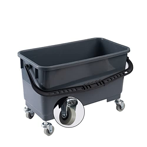 Matthew Cleaning Microfiber Finish Bucket with Sieve,Press Wring Mop Bucket for Microfiber Flat Mops, Mop Bucket with Non-Marking Casters Wheels Gary 5