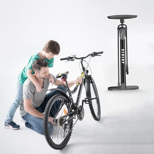 CLOLOP Bike Floor Pump with Gauge,Bike Air Pump Tire Pump Inflator, for Presta and Schrader Valve, Bicycle Pump, Ball Pump for All Bikes and Sports Balls 8