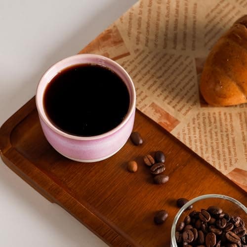 INGOFIN Ceramic Espresso Cup Set - Espresso Cup Set for Coffee and Tea, Espresso Shot Mug, Espresso Mug for Home, Kitchen and Restaurant, Microwave & Freezer Safe, Pack of 4, Pink 8