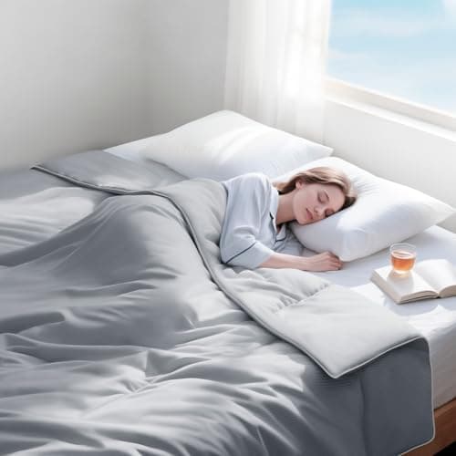 Degrees of Comfort Cooling Comforter Queen Size, Cooling Blanket for Hot Sleepers, Moisture-Wicking & Breathable, Upgraded Dual-Sided with Coolmax, Q-MAX＞0.4, 90 x 90 Inch, Grey 6