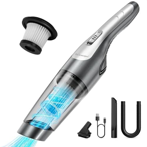 ToCzernobgol Handheld Vacuum Cordless Car Vacuum with 8000Pa Powerful Suction, Multiple Accessories, Portable Rechargeable Mini Wireless Vacuum Cleaner for Car, Desk Home, Office, Pet Hair