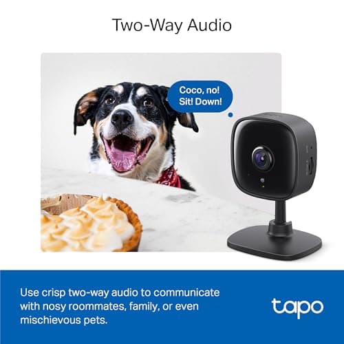 Tapo 1080P Indoor Wired Security Camera - Works as a Baby Monitor & Pet Camera, Motion Detection, 2-Way Audio, Siren, Night Vision, Subscription-Free Local Storage or Optional Cloud, C101(4-Pack) 7