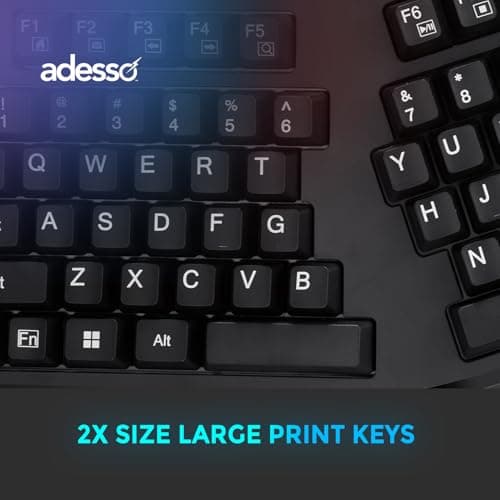 Adesso EasyTouch 150 Ergonomic Wired Mechanical Keyboard with Cherry MX Brown Switches, Integrated Palm Rest, Dedicated Copilot AI Hotkey, Full-Sized Layout with Numeric Pad for Comfortable Typing 7