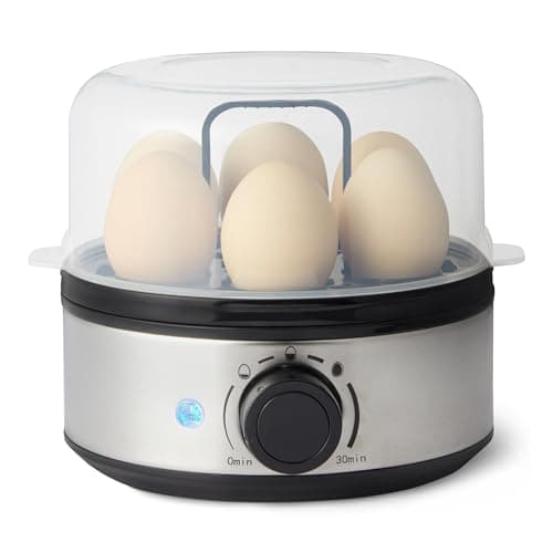 Amazon Basics Electric Egg Cooker for Hard-Boiled Eggs, 7-Egg Capacity, BPA Free, Black