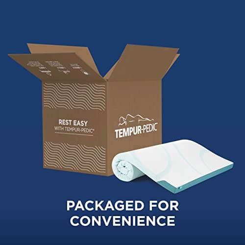 Tempur-Pedic TEMPUR-Adapt + Cooling 3-Inch Twin Mattress Topper Medium Luxury Premium Foam, Washable Cover, Medium Cooling Topper,white 9