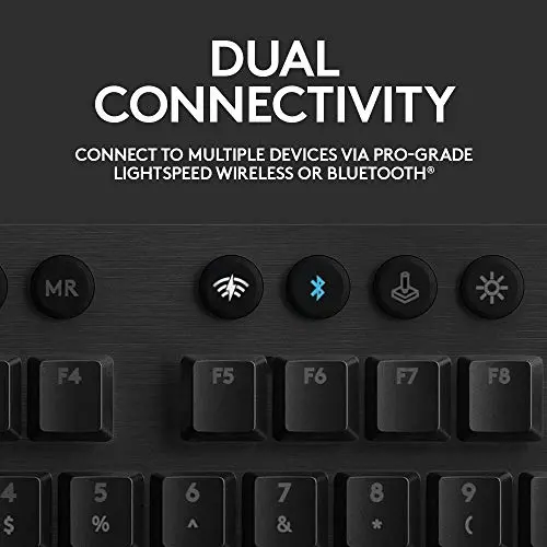 Logitech G915 LIGHTSPEED Wireless RGB Mechanical Gaming Keyboard Clicky, Pro-Grade Wireless, Low Profile Mechanical Switches, 22MM Ultra-Thin Design, Black (Renewed) 7
