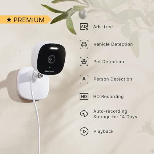 AlfredCam Plus 2 Smart Home Security Camera 2.5K, WiFi 2.4 & 5GHz, Indoor/Outdoor, IP65 Waterproof, LED Spotlight, Two-Way Audio, Color Night Vision, Baby/Pet Cam, App Powered (90M+ downloads) 7