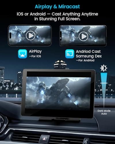 11" Extra Large Wireless Apple CarPlay Screen for Car – Ultra-Slim 0.16 Inch Touchscreen Car Stereo with Android Auto, 4K Dash Cam, 1080p Backup Camera, GPS, Mirror Link, Voice Control 7