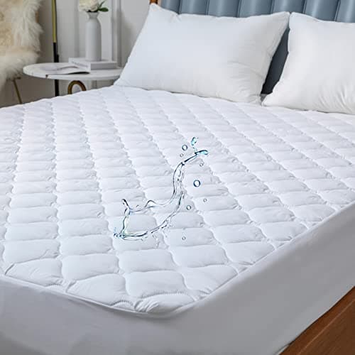 Quilted Waterproof RV King Mattress Protector for 72 x 80 or 70x80 Narrow King Bed with Stretchy Skirt Soft Brushed Surface Matress Pad Topper Cover
