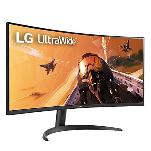 LG 34WP60C-B 34-Inch 21:9 Curved UltraWide QHD (3440x1440) Gaming Computer Monitor with 160Hz sRGB 99% Color Gamut and HDR 10, AMD FreeSync Premium and 3-Side Virtually Borderless Screen Tilt,Black 8