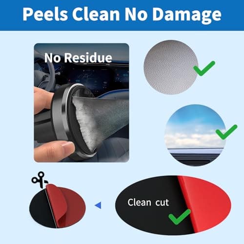 Suplogico 4Pcs Heavy Duty Dash Cam Adhesive Pads - 248°F Heat Resistant Sticky Tape for Windshield, Car Mounts & GPS, 60% Stronger Bond, No Residue, Universal Fit for All Dash Cams (2.2 inch Round) 5