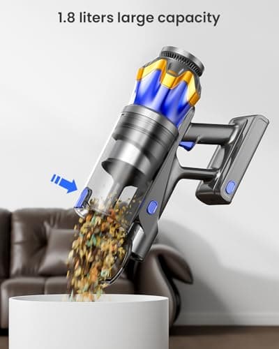 Cordless Vacuum Cleaner, Upgraded 650W 55KPA 70Mins Cordless Stick Vacuum Cleaner with Self-Standing and Touch Screen, Anti-tangle Wireless Vacumm, Vacuum Cleaners for Home/Pet Hair/Carpets/Floors 7