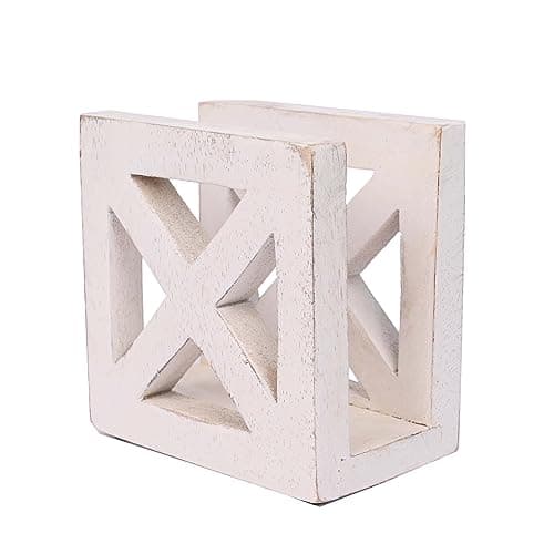 NIRMAN Mango Wood Upright Napkin Holder, Napkin Storage Dispenser For Tables Kitchen Accessories - Restaurant Décor for Kitchen Tables and Counter Tops (5" x 3" x 5")