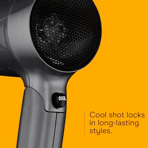 Conair Travel Hair Dryer with Dual Voltage, 1875W Compact Blow Dryer with Folding Handle, Gray 10