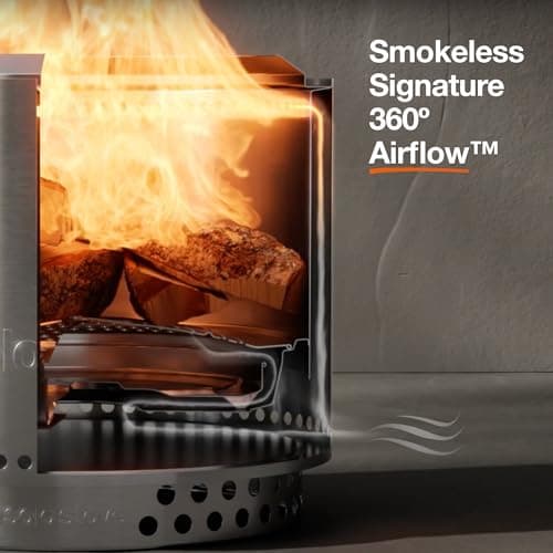 Solo Stove Yukon Amazon Exclusive Bundle | Smokeless Fire Pit with Stand, Lid & Shelter | Wood Burning Stainless Steel Campfire Pit with Ash Pan | Ideal for 6+ People | 27in Dia, 19in H, 59lbs 6