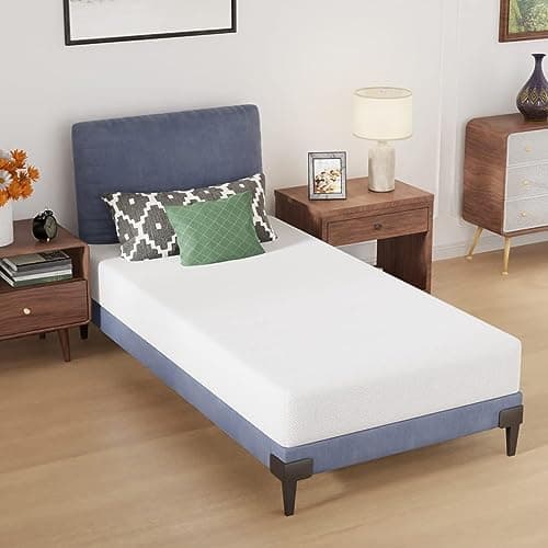 PayLessHere | 8 Inch Twin Mattress | Medium Firm Gel Memory Foam Mattress | White | with Washable Zipper Cover | for Pressure-Relieving Cool Sleep | Bed in a Box, CertiPUR-US Certified 7