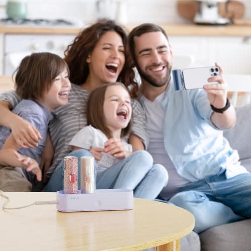 iWALK Charger Station for iWALK Portable Charger 4500mAh, 4800mAh, 5000mAh Power Bank for iPhone Charging Station Multiple USB-C Family-Sized Charger Station for Home(Station Only), Purple 6