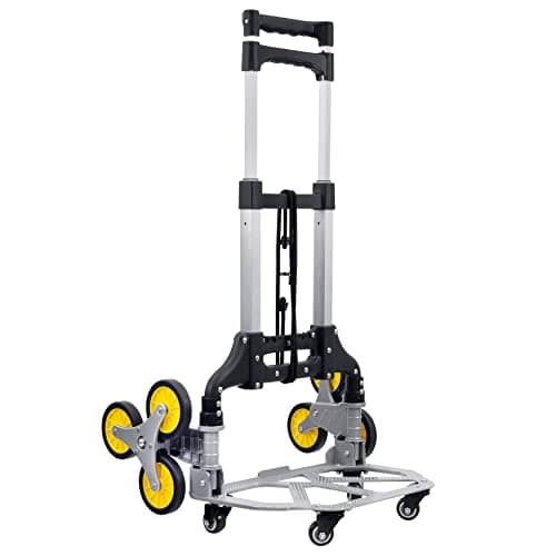 Mount-It! Stair Climber Dolly, 3 Wheel Stair Climbing Hand Truck with Folding and Telescoping Handle, 154 Lbs Capacity Trolley to Easily Lift Heavy Items Up and Down Steps 8