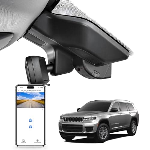 Mangoal 4K Dash Cam Custom for Gen5 Grand Cherokee 2022 2023 2024 2025,Grand Cherokee L 2021-2025 (Model D), Laredo Limited Overland Summit Trailhawk, UHD 2160P Video,WiFi & App, 64GB Card