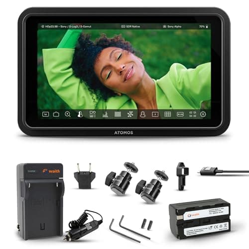 Atomos Shinobi II 5.2" HDMI Camera Monitor with HDR Touchscreen Display | Lightweight Monitor for Photography with Battery, Charger and Camera Hot Shoe Mount Advanced Bundle Set