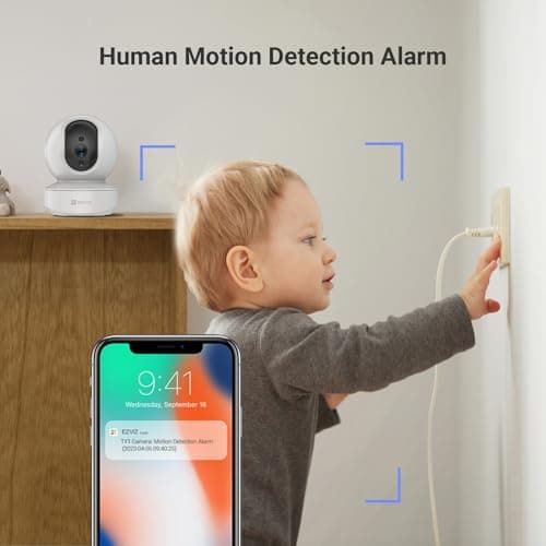 EZVIZ C6N 3MP Indoor WiFi Pan & Tilt Camera, Motion Detection with H.265 Video Technology, Smart Tracking, Smart Night Vision, Two-Way Talk - White 7