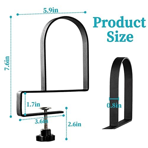 AJART Adjustable Book Ends for Shelves: Black Heavy Duty Bookends - Metal Clamp Book Organizer Storage Holders 5