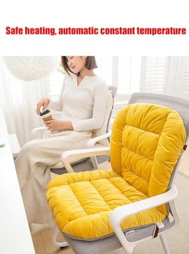 Heating pad, Plug-in Heating seat Cushion, Office Chair Cushion,Thick seat Heater, Suitable for Office Chairs, Rocking Chairs, Computer Chairs (Pink, Grid) 8