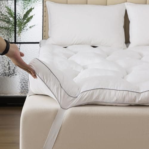 Memory Foam Mattress Topper Full Pressure-Relieving Bed Topper with Secure Strap Design for Back Pain, Soft and Supportive, Shredded Memory Foam