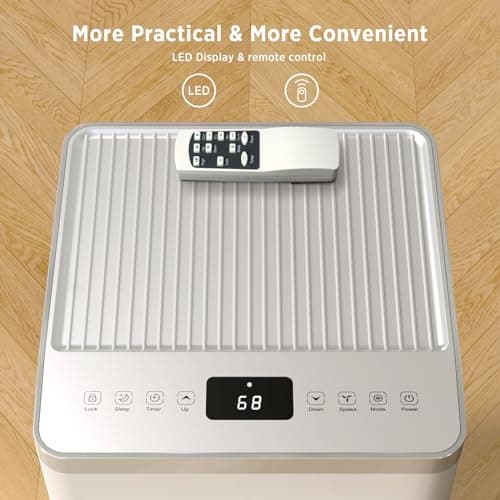 ZAFRO 8,000 BTU Portable Air Conditioners Cools up to 350 Sq.ft, Portable AC Built-in Cool, Dehumidifier, Fan Modes, Room Air Conditioner with Remote Control/Installation Kits, White 6