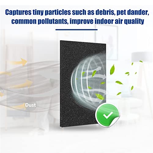 Wintcomfort Cut to Fit Foam Pad Pre Filter, Air Purifiers Filter Replacement, Compatible with Most Air Conditioner, Trash Cans, Dehumidifier, 15 x 15 inch, 2 Pack 5