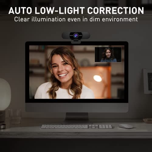 EMEET C960 Webcam with Tripod, 1080P Webcam with Microphone, Adjustable Height Mini Tripod, C960 Web Camera with Privacy Cover, Plug & Play with Stand for Zoom/Skype/YouTube/FaceTime 8