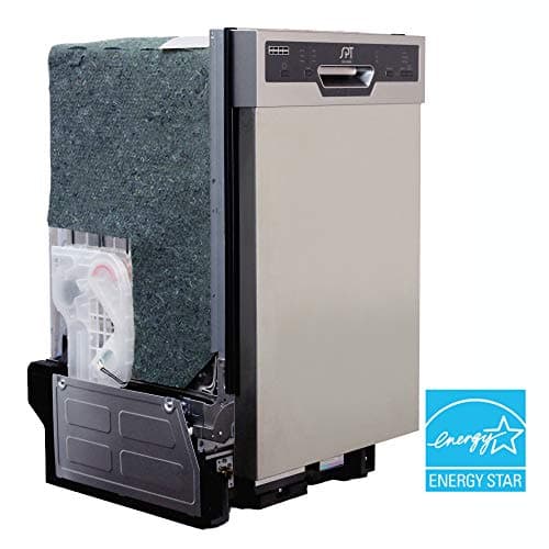SPT SD-9254SSA 18″ Wide Built-In Stainless Steel Dishwasher w/Heated Drying, ENERGY STAR, 6 Wash Programs, 8 Place Settings and Stainless Steel Tub 7