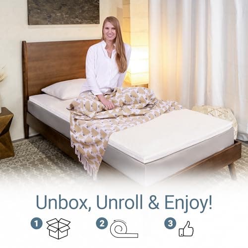 Foamma Dunlop Organic Latex Mattress Topper - Queen - Medium-Firm Foam Topper Made from 100% Organic Latex Foam - GOLS Certified, Durable, Cooling, and Breathable 8