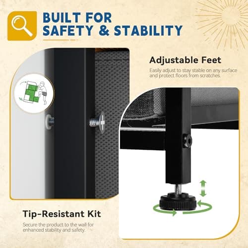 DWVO 4 Drawers Dresser, Small Dresser for Bedroom, Fabric Storage Tower, Chest of Drawers, Organizer Unit for Closets, Living Room, Sturdy Steel Frame, Wooden Top, Easy Pull Handle 7