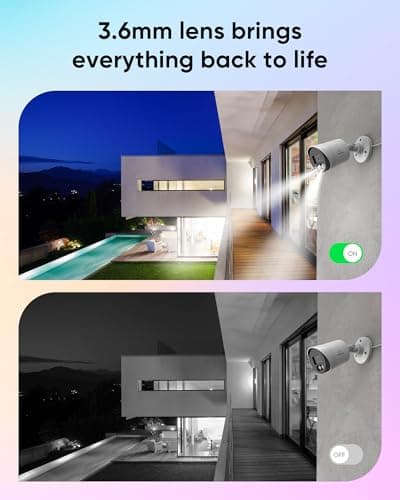 SANNCE Full Color Night Vision 1080P TVI Bullet Wired Security Camera,2 Warm Lights, IP66 Weatherproof for Indoor Outdoor Use, 100ft Clear Full Color Night Vision, Only a Camera, No Power Supply 5