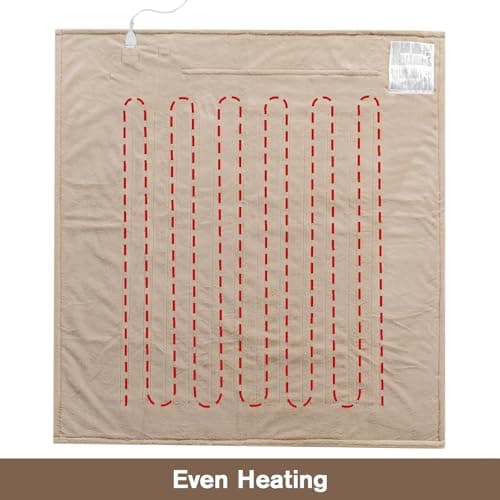 STONECREST Reversible Electric Blanket Heated Throw, 50"x60" Heating Blanket with 5 Setting Controller, 4 Hour Auto-Off, Overheating Protection, ETL Certified, Machine Washable(Beige, 50"x60") 6